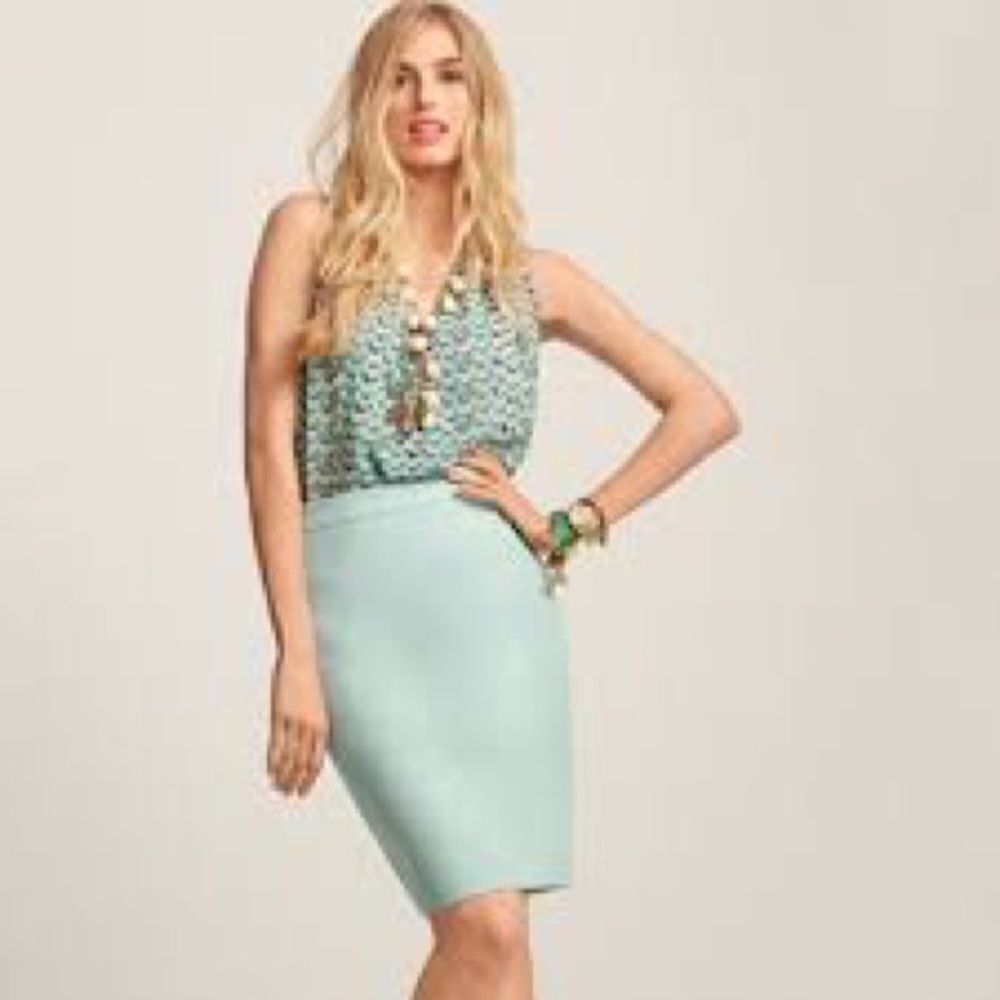 CAbi 360 New Pencil Skirt in Jordan Almond